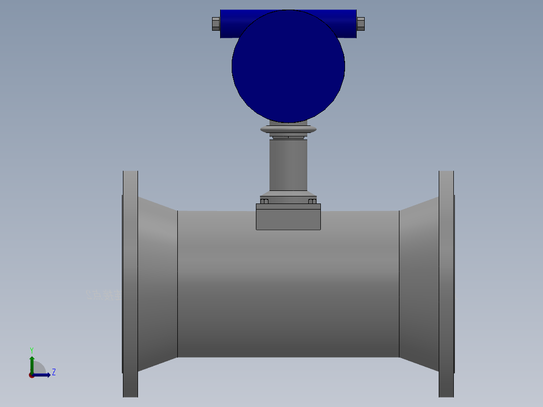 法兰式涡街流量计 DN25-DN300左视图