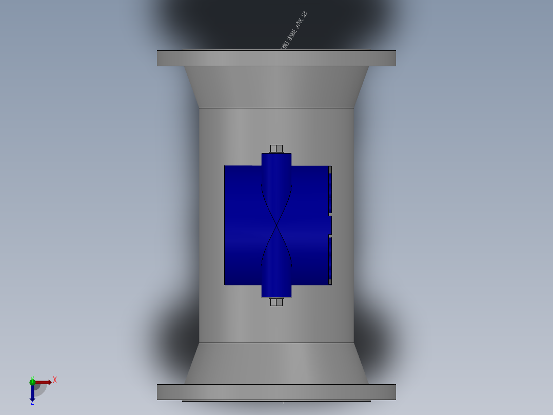 法兰式涡街流量计 DN25-DN300俯视图