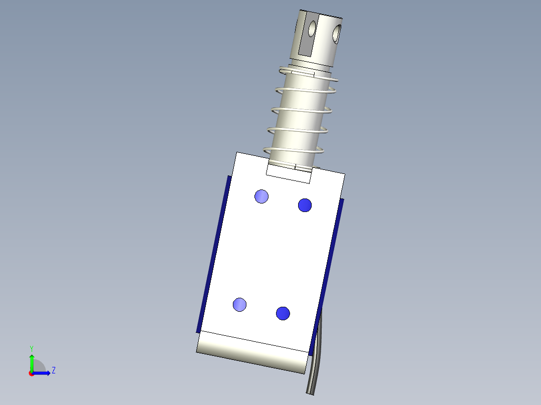 推拉电磁阀左视图