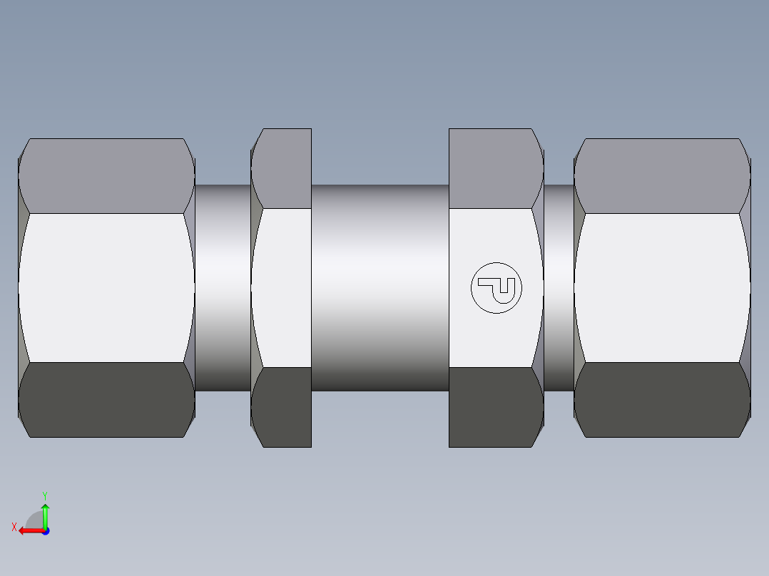 卡套式工业通用硬管接头EO_Bulkhead_union_SV16ZS71后视图
