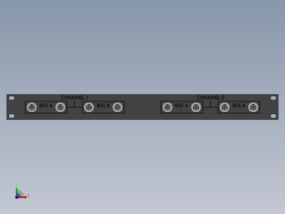 1553的1U机架面板前视图