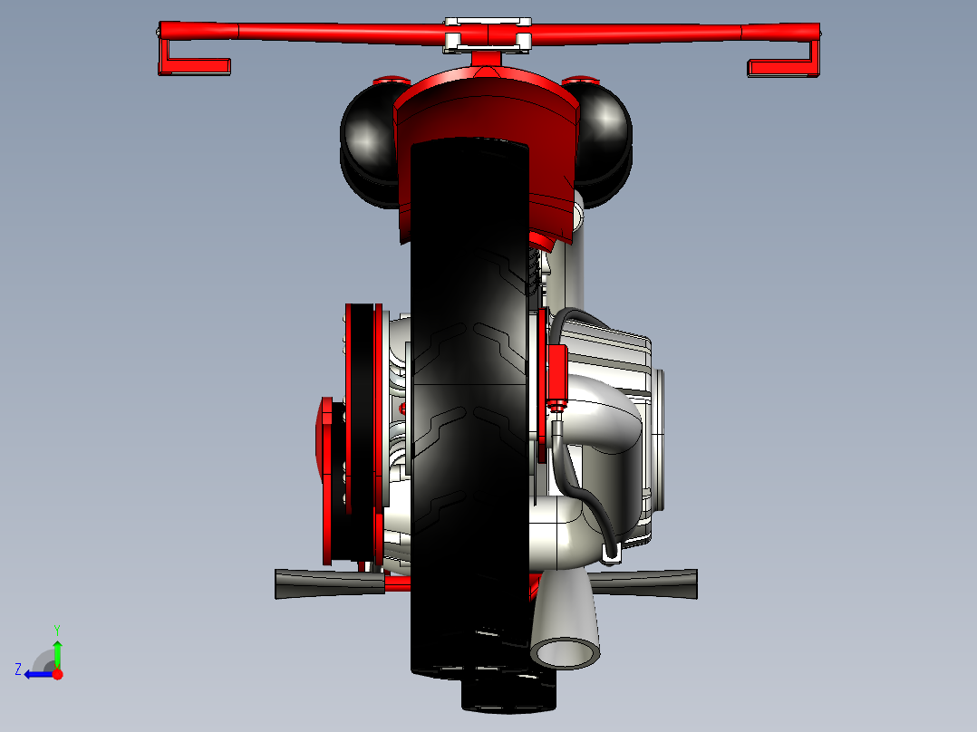 梦之翼摩托右视图
