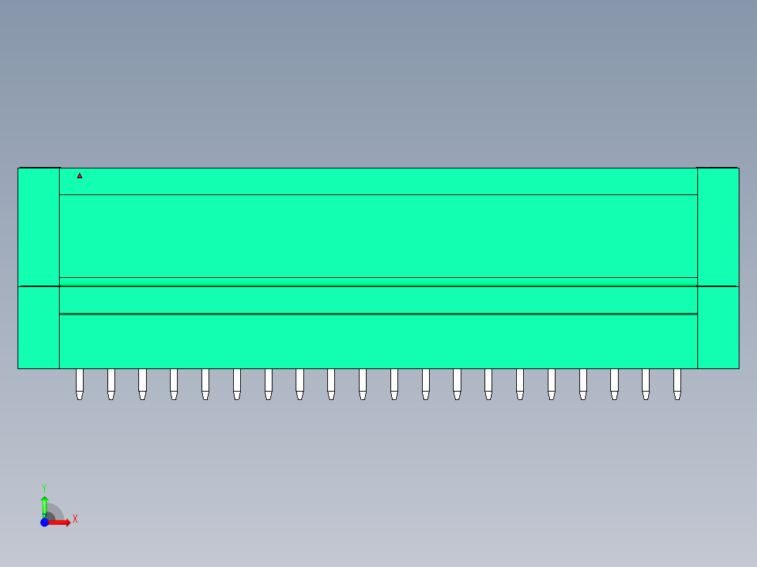 DEGSON 15EDG（公头） 3.5mm 螺钉锁紧，插拔式接线端子 FullPack-15EDGVTM-3.5-40P-14-00AH前视图