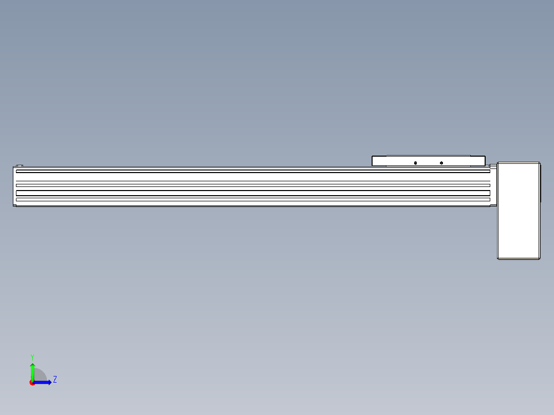 同步带全封闭直线模组TPA-HCB-120D-90-L500-LP-Y-P40-N3左视图
