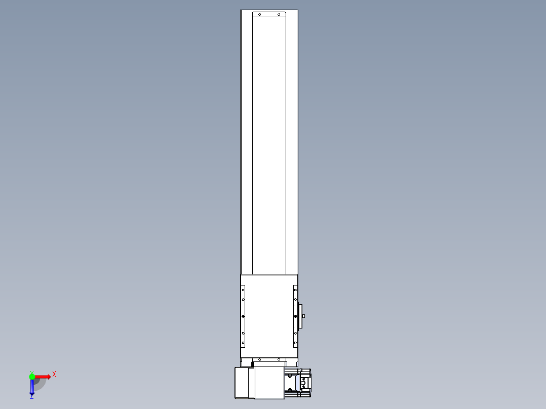 同步带全封闭直线模组TPA-HCB-120D-90-L500-LP-Y-P40-N3俯视图