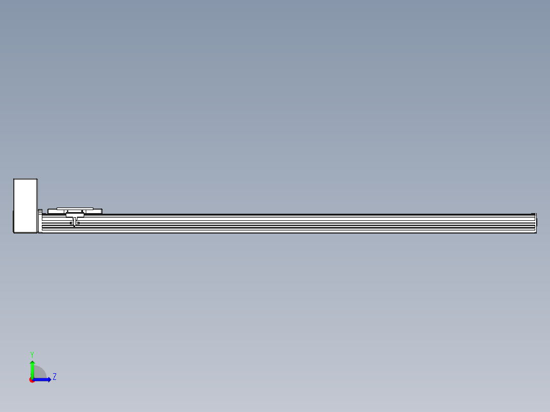 同步带全封闭直线模组TPA-HCB-110D-90-L1150-RU-Y-P40-N3左视图