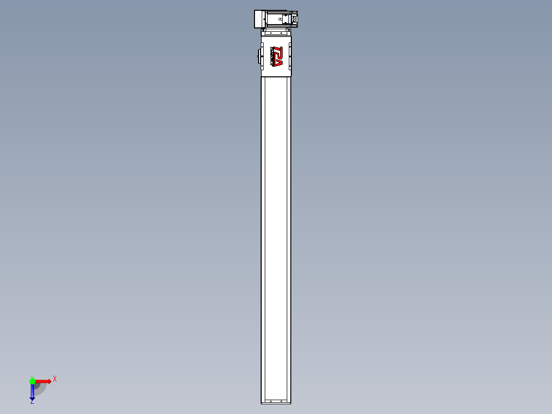 同步带全封闭直线模组TPA-HCB-110D-90-L1150-RU-Y-P40-N3俯视图