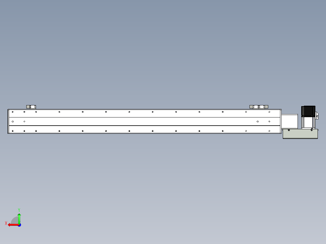 同步带滑台-半封闭B10H-L45-S950-L-P40-D3后视图
