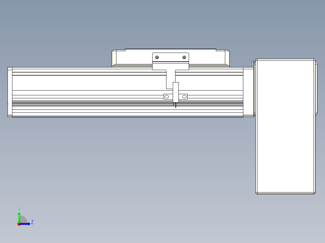 同步带全封闭直线模组TPA-HCB-105D-90-L50-LP-C-P20-N3左视图