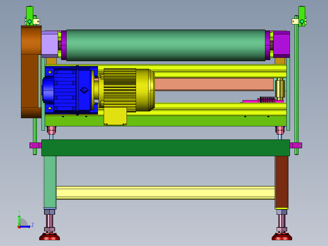 大量程检重秤选别机左视图