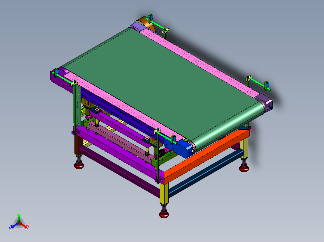 大量程检重秤选别机正等轴测图