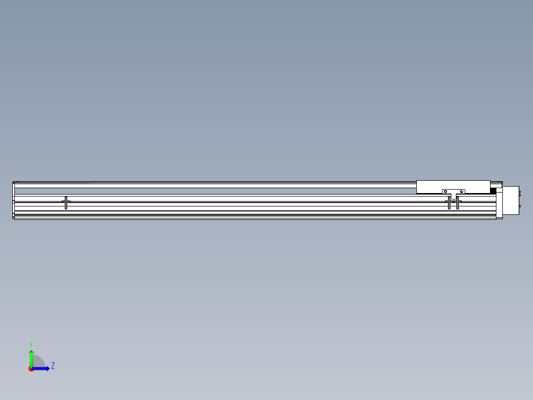 Toyo东佑达直线模组-ETH22-1200-BL-750W+煞車左视图