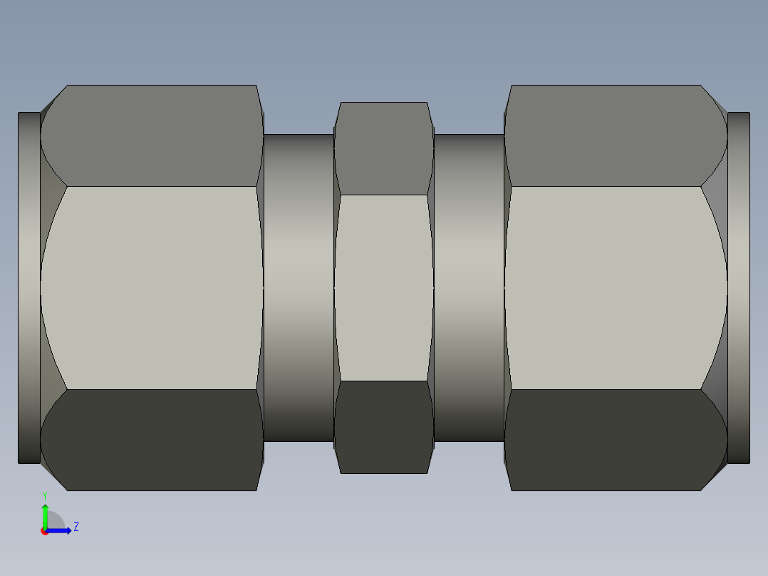 卡套式工业通用硬管接头16_hbu-s左视图