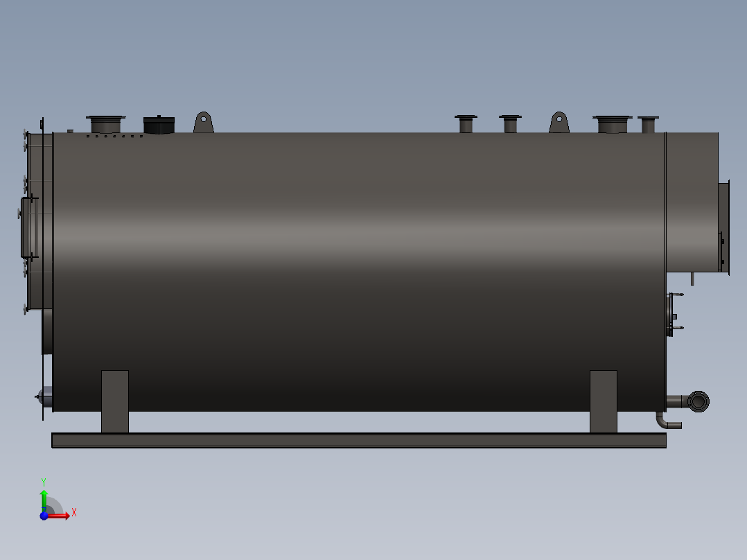 clw350s锅炉前视图