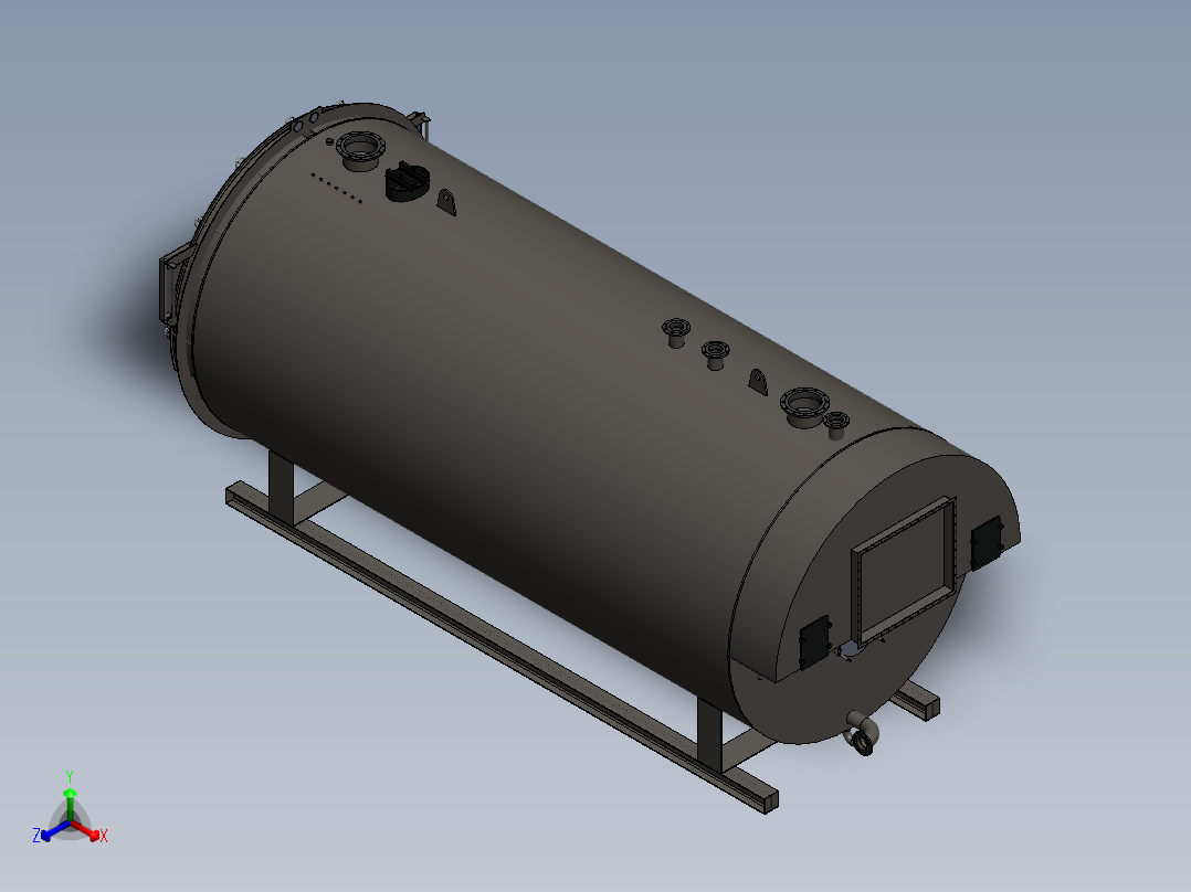 clw350s锅炉正等轴测图