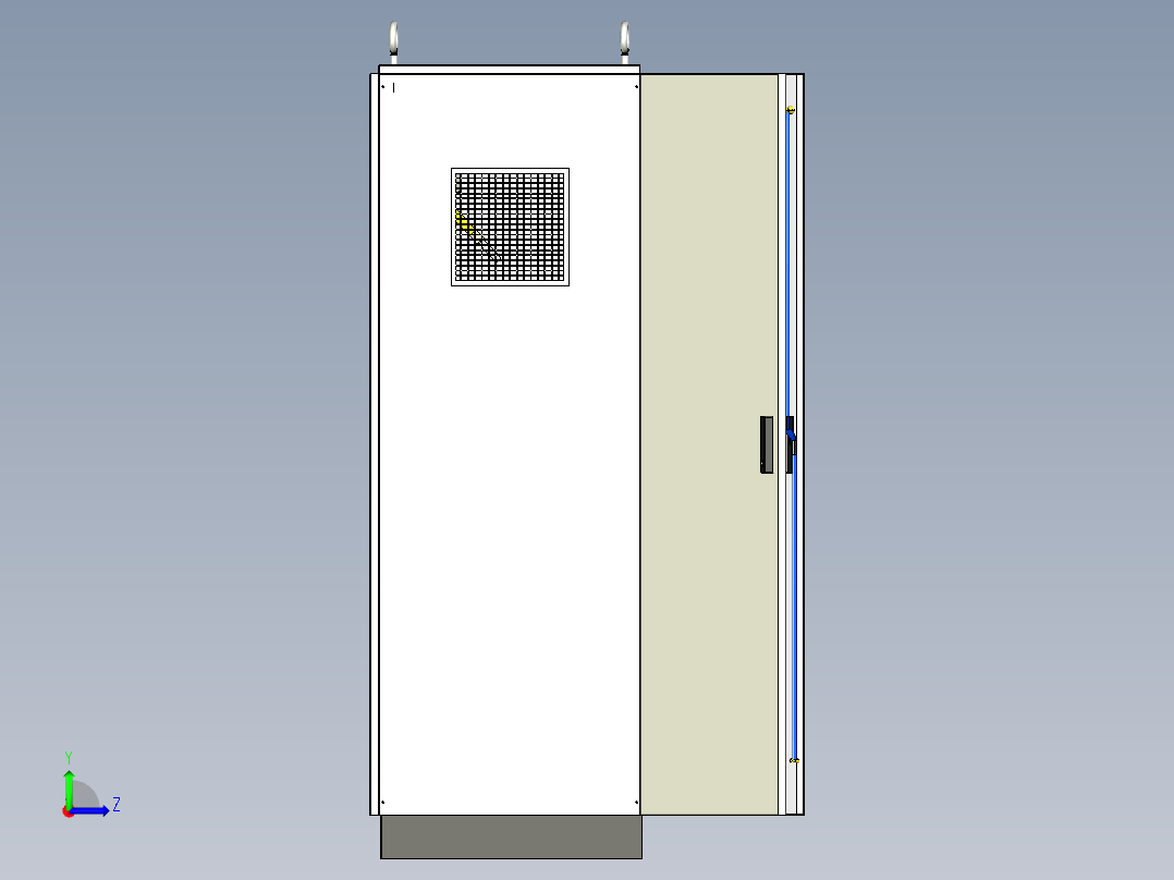 双柜组装120A交流接触器plc控制柜 56286左视图