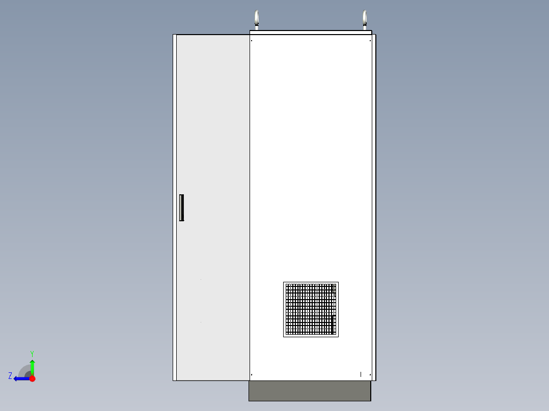 双柜组装120A交流接触器plc控制柜 56286右视图