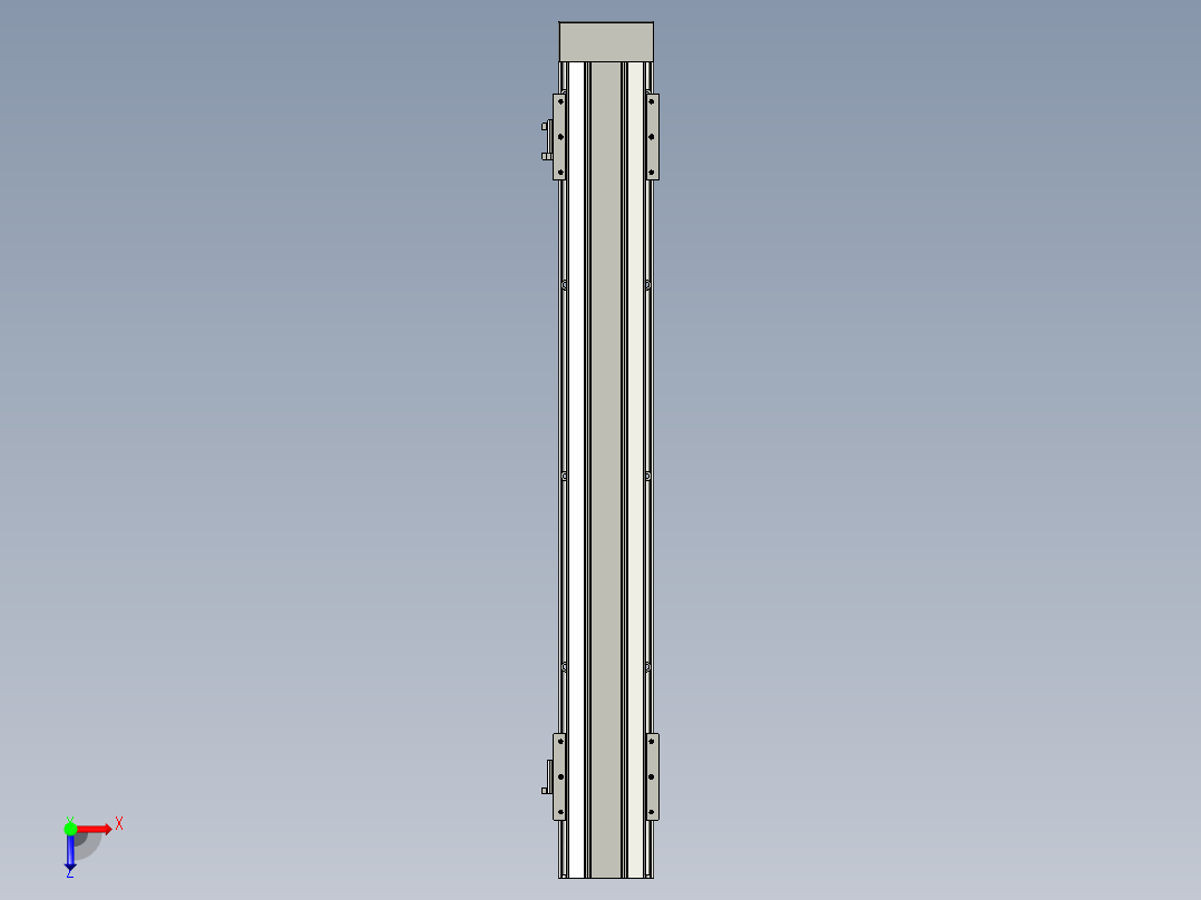 直线模组LHAT10-CA-S650-D-C3设计图纸俯视图
