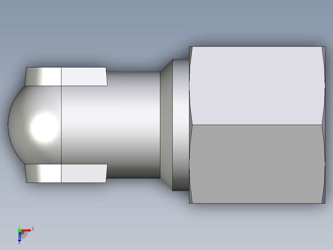 卡套式工业通用硬管接头EO_Weld_elbown_WAS08ZS俯视图