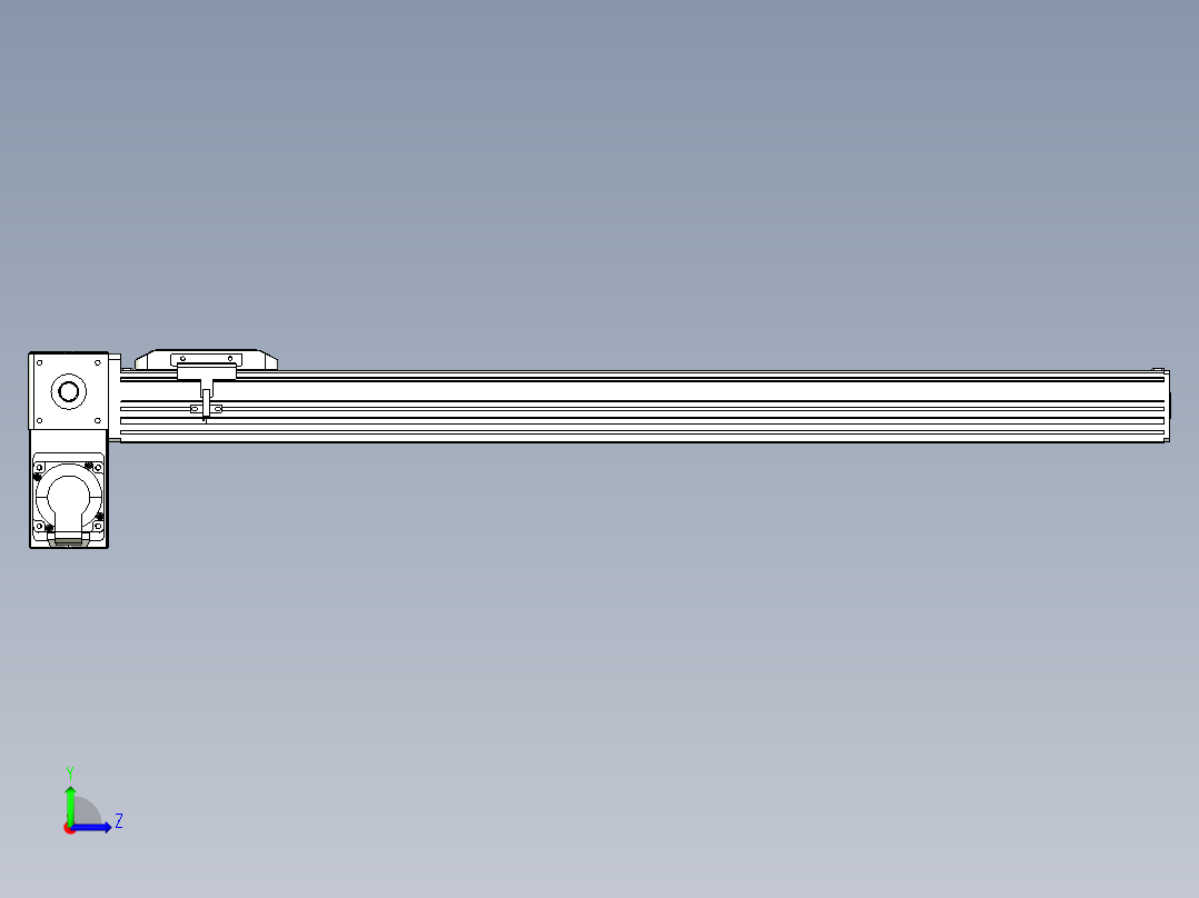 同步带全封闭直线模组TPA-HCB-85D-90-L700-LP-Y-P20-N3左视图