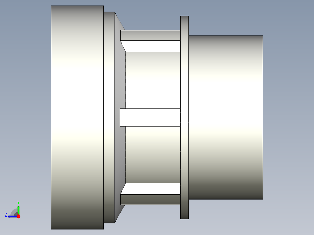 21FBRV 结合布什与BSP的阳螺纹端右视图