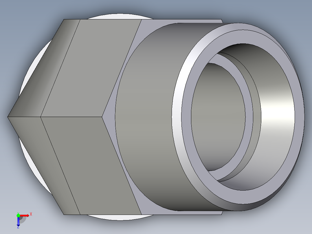 卡套式工业通用硬管接头EO_Adjustable_locknut_45_deg_elbow_VEE18LMOMDCF俯视图