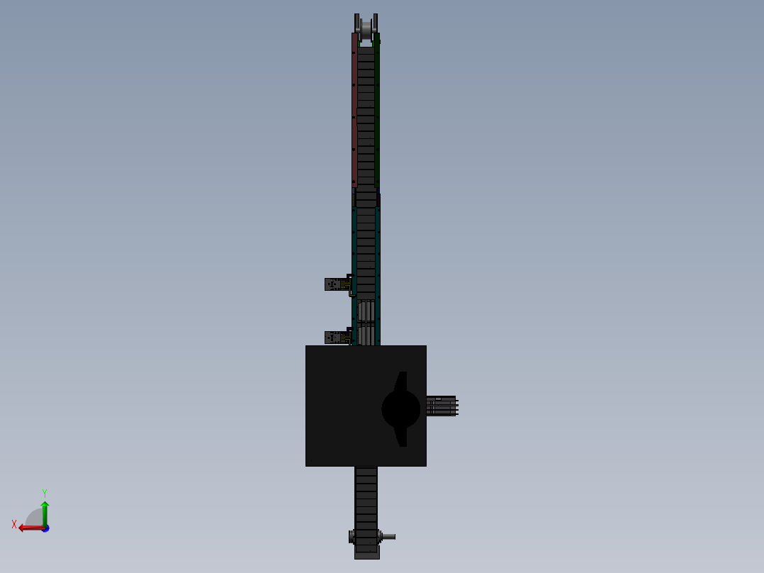 旋转分料在线视觉系统检测后视图