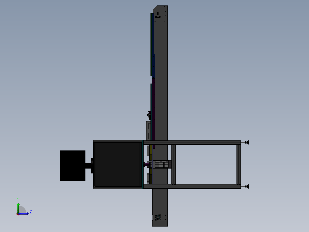 旋转分料在线视觉系统检测左视图