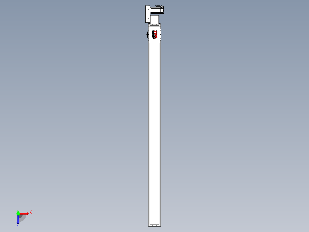 同步带全封闭直线模组TPA-HCB-110D-90-L1550-MR-Y-P40-N3俯视图