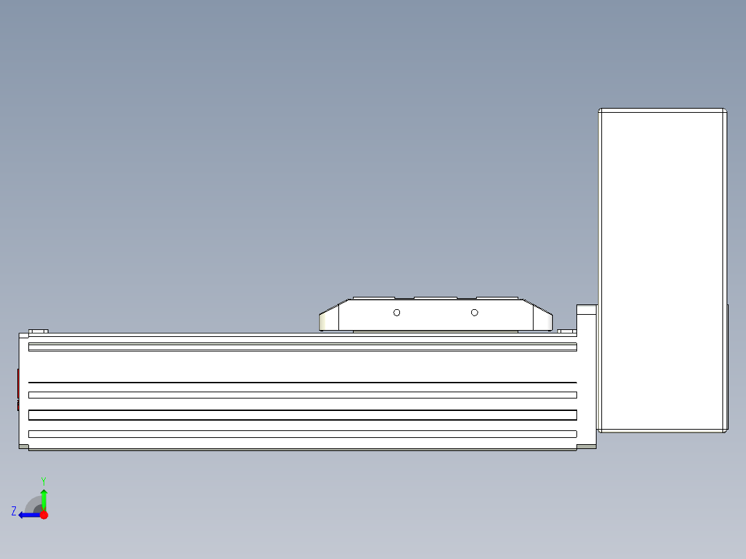 同步带全封闭直线模组TPA-HCB-85D-90-L100-LU-Y-P20-N3右视图
