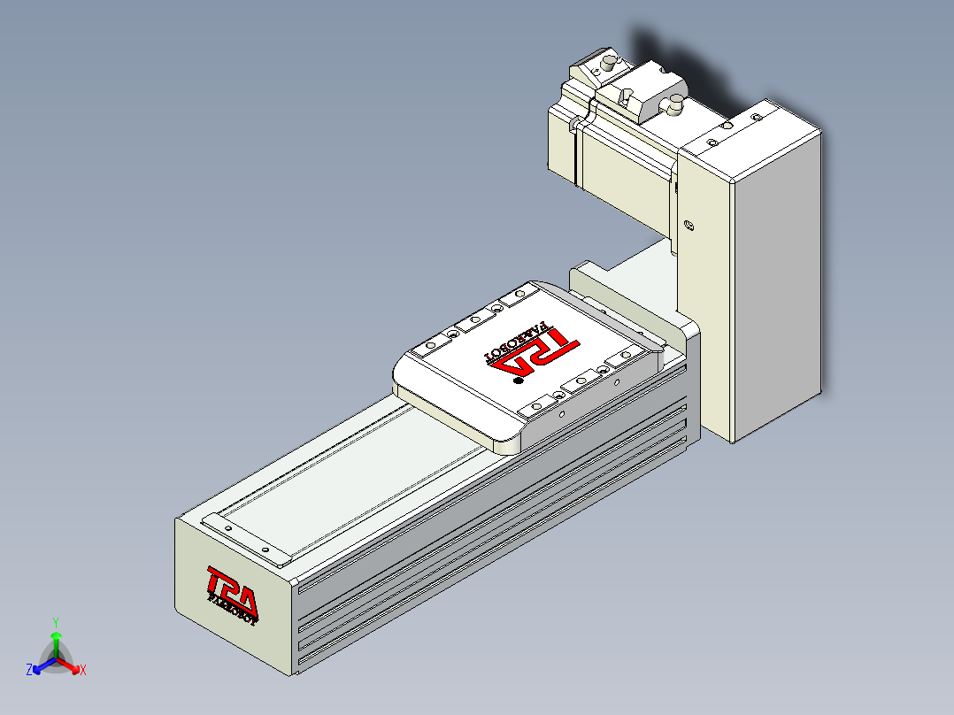 同步带全封闭直线模组TPA-HCB-85D-90-L100-LU-Y-P20-N3正等轴测图