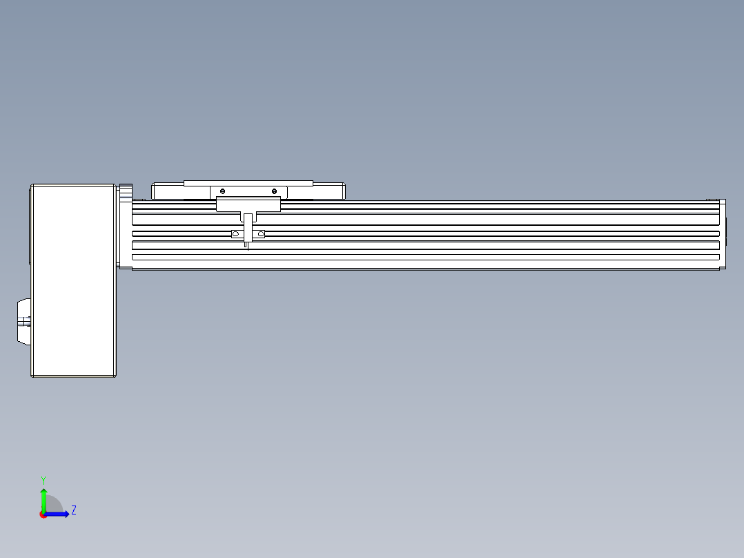 同步带全封闭直线模组TPA-HCB-110D-90-L250-RP-Y-P40-N3左视图