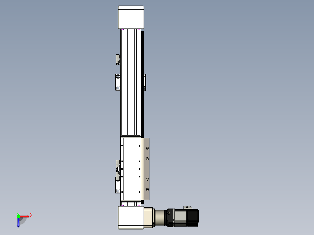 同步带滑台-欧规B8H-L176-S400-L-ZP40-D3-N5俯视图