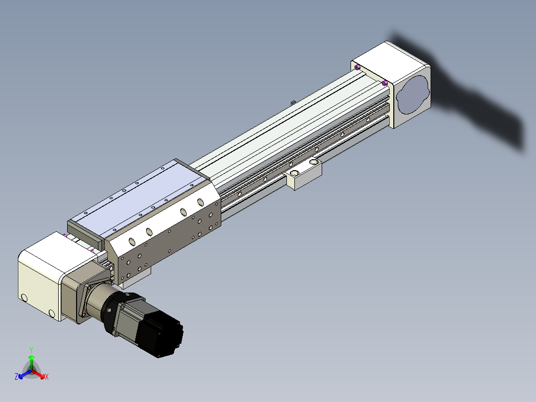 同步带滑台-欧规B8H-L176-S400-L-ZP40-D3-N5正等轴测图