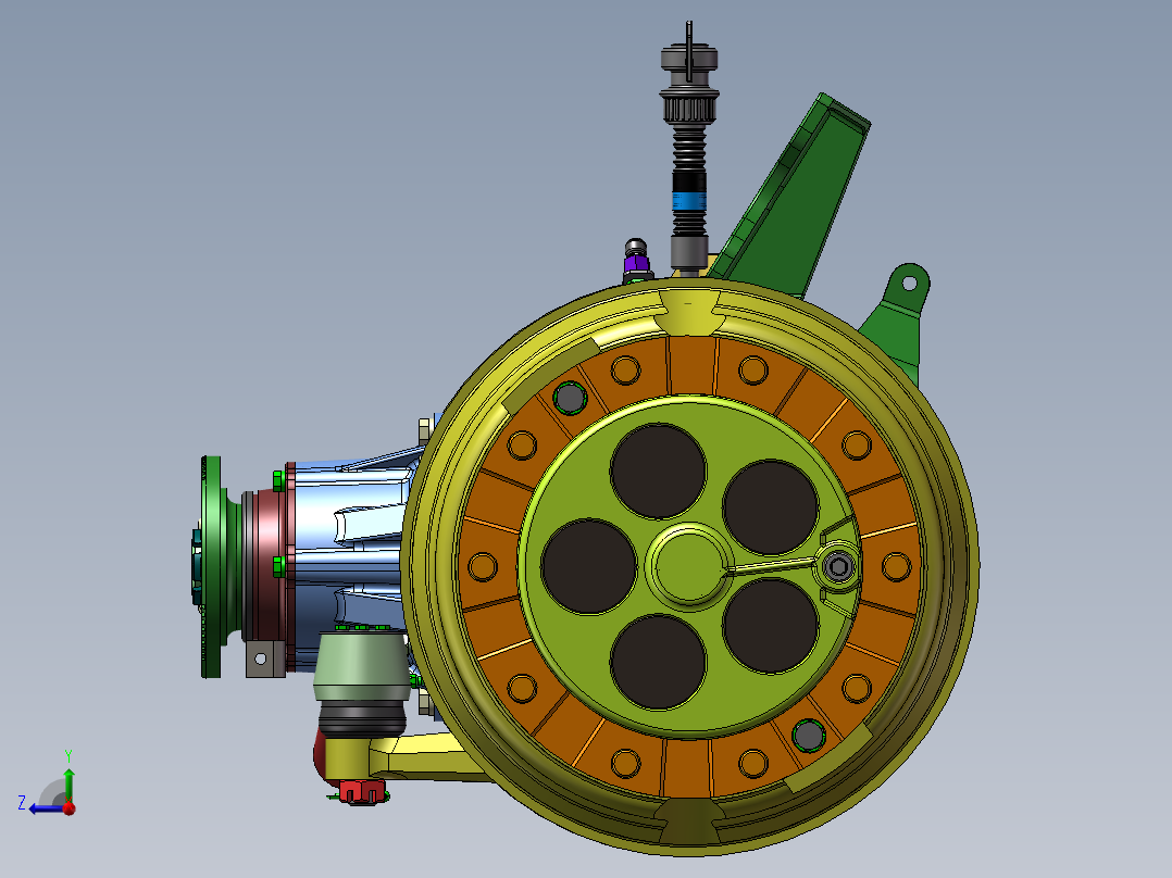 卡车驱动桥 机械设计自动化素材右视图
