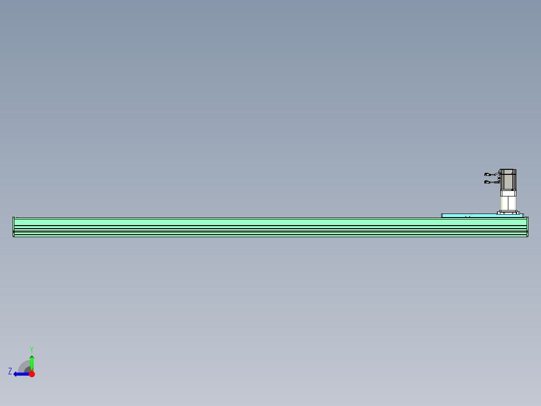东锦齿条传动DH270G-L167-S2200-BU-减速机+750W右视图
