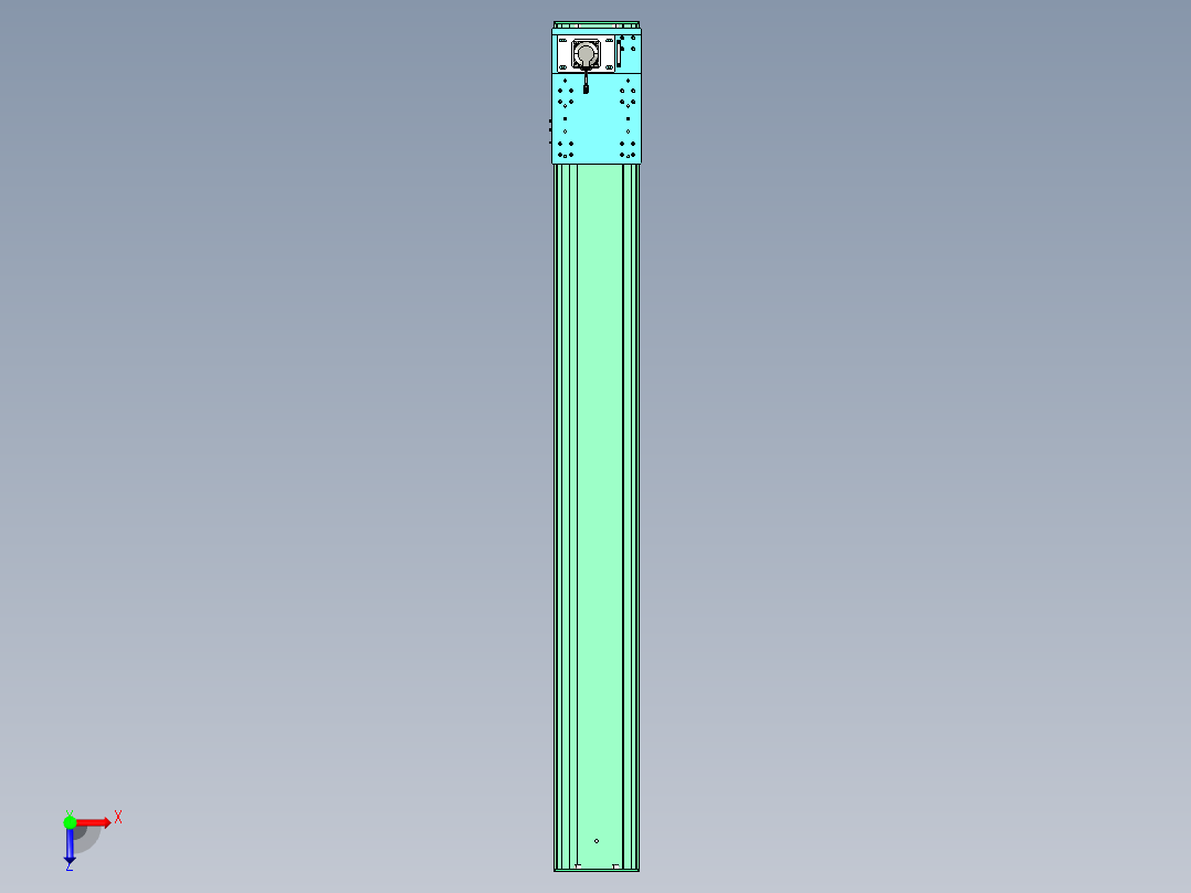 东锦齿条传动DH270G-L167-S2200-BU-减速机+750W俯视图