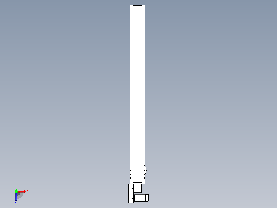 同步带全封闭直线模组TPA-HCB-120D-90-L1150-ML-C-P40-N3俯视图