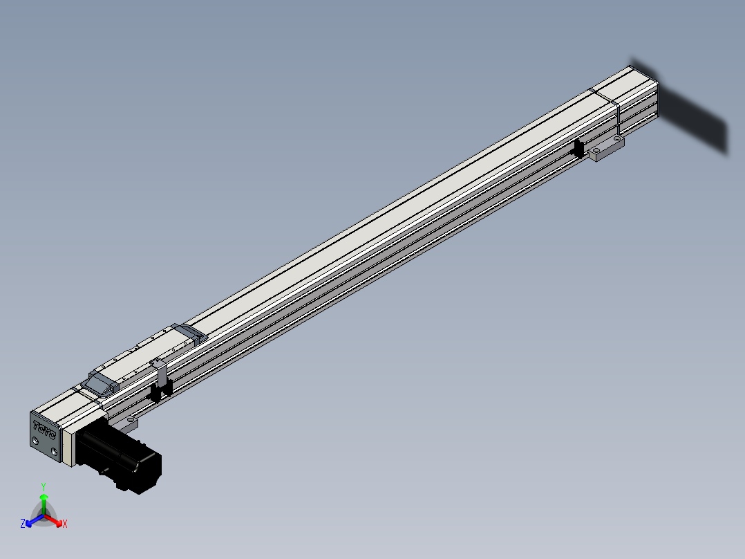 Toyo东佑达直线模组-M65-S-X130-850-L-M40-C4 正等轴测图