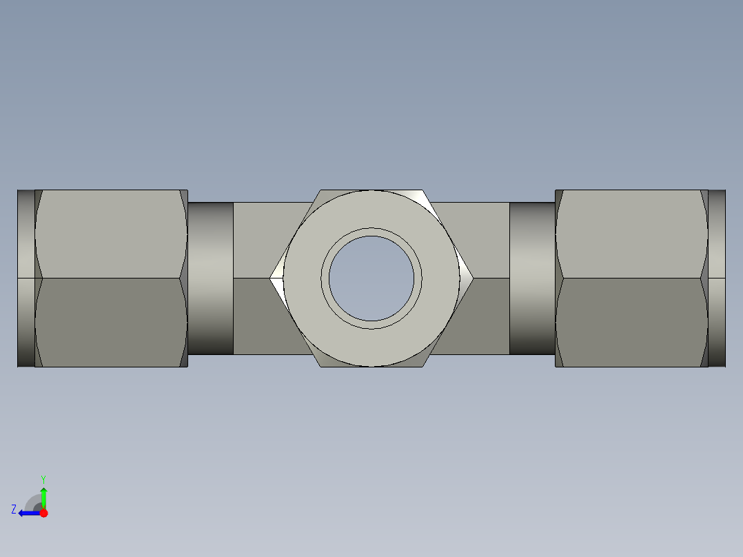 卡套式工业通用硬管接头8_kbu-s右视图