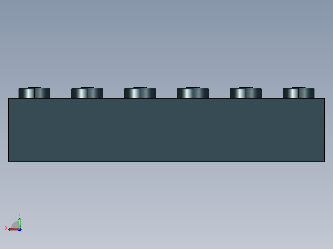 乐高套装 4421基本积木-4181144 - 2456 - 44237 Black Brick 2 x 6.STEP后视图