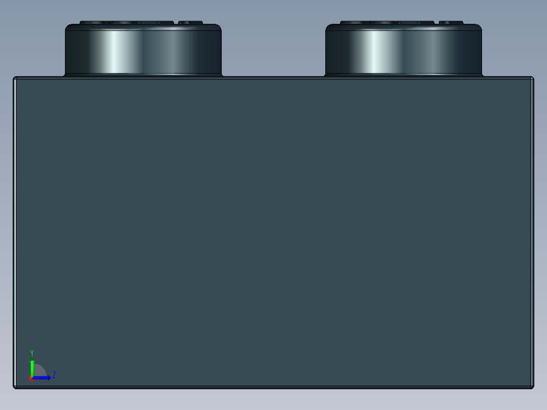 乐高套装 4421基本积木-4181144 - 2456 - 44237 Black Brick 2 x 6.STEP左视图