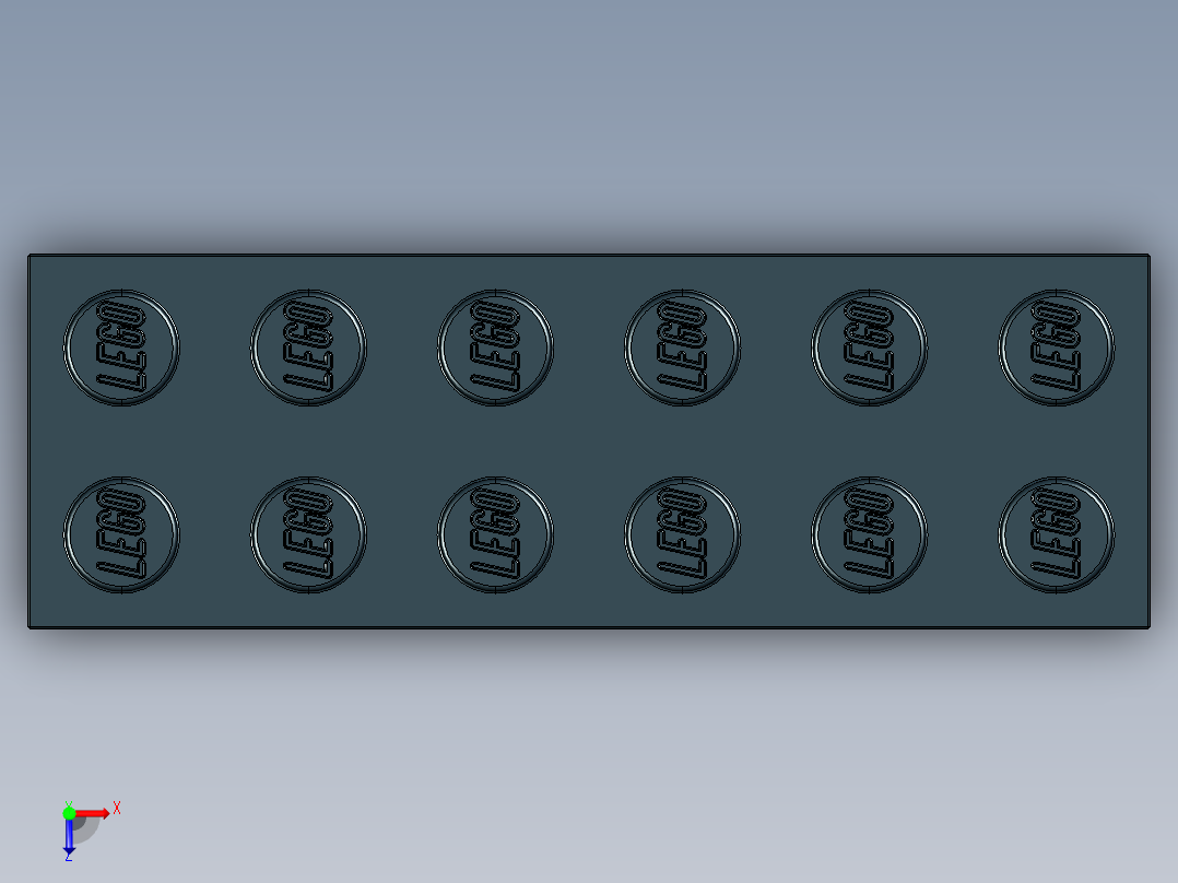 乐高套装 4421基本积木-4181144 - 2456 - 44237 Black Brick 2 x 6.STEP俯视图