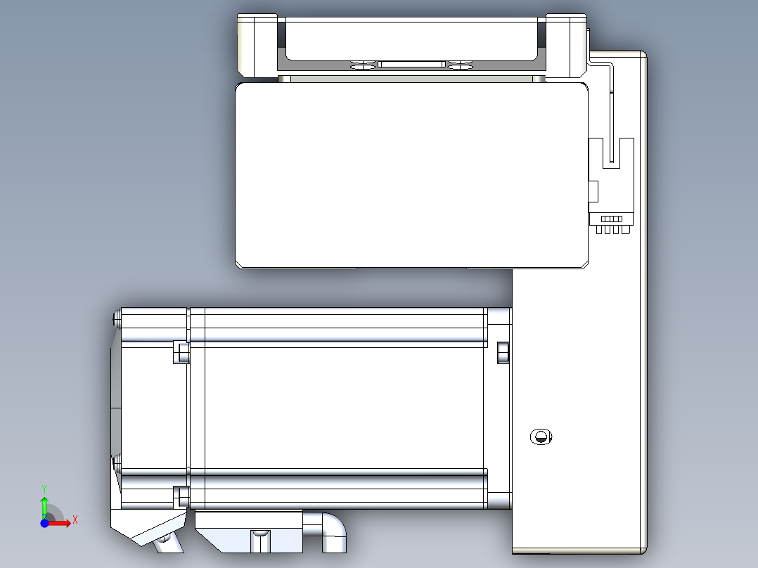同步带全封闭直线模组TPA-HCB-105D-90-L2100-LP-Y-P20-N3前视图