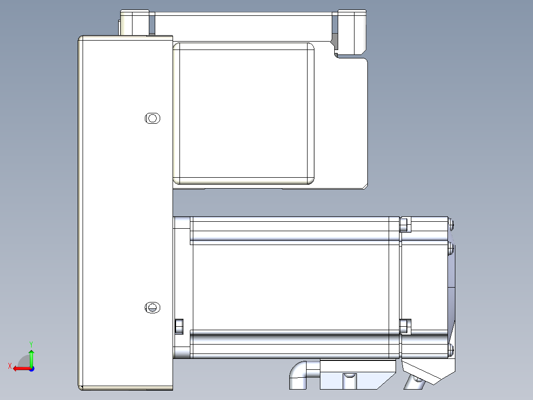 同步带全封闭直线模组TPA-HCB-105D-90-L2100-LP-Y-P20-N3后视图