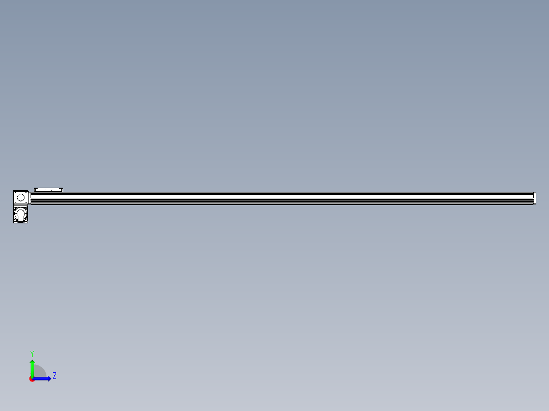 同步带全封闭直线模组TPA-HCB-105D-90-L2100-LP-Y-P20-N3左视图