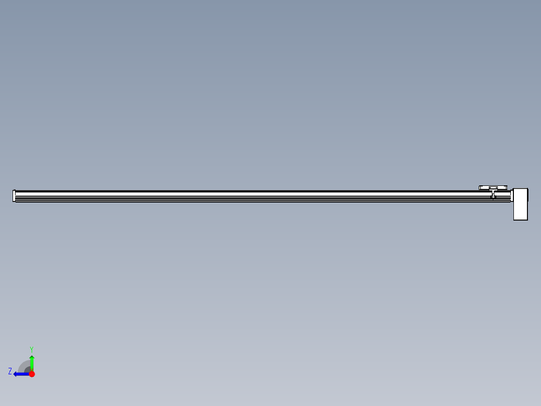 同步带全封闭直线模组TPA-HCB-105D-90-L2100-LP-Y-P20-N3右视图