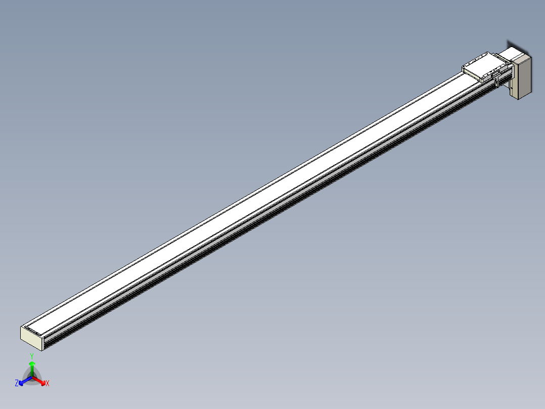 同步带全封闭直线模组TPA-HCB-105D-90-L2100-LP-Y-P20-N3正等轴测图