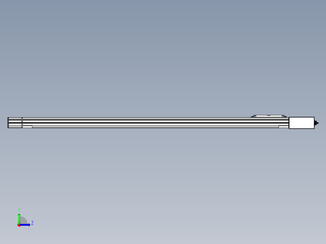 Toyo东佑达直线模组-M65-S-1400-L-M40-C4左视图