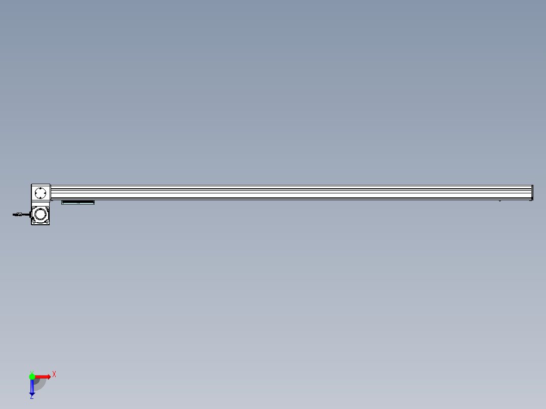 威洛博VBC同步带传动一无尘环境VBC14-L45-S2050-BLU-ZP75-C3俯视图